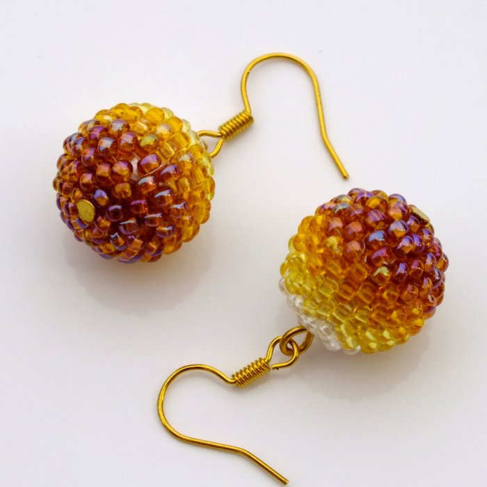 Náušnice Orange balls